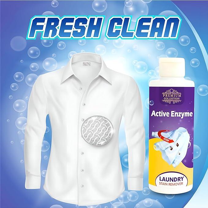 Laundry Stain Remover Active Enzyme Liquid Instant Spot Cleaning 100ml (Buy 1 Get 1 Free)