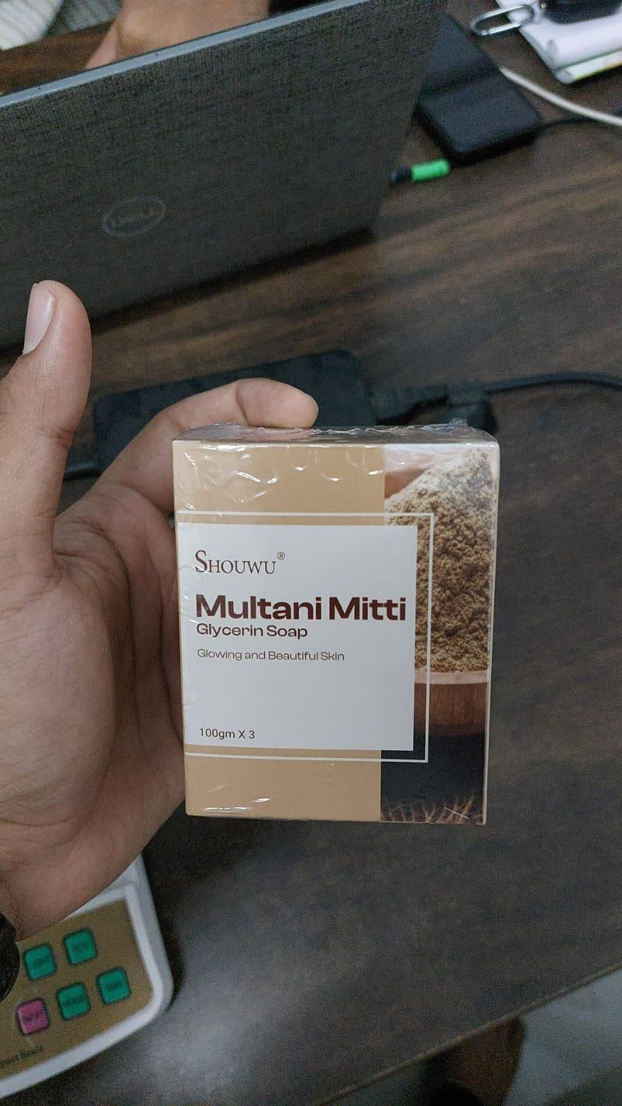 Shoumu Multani Mitti Glycerin Soap 100g each (Buy 2 Get 1 Free)