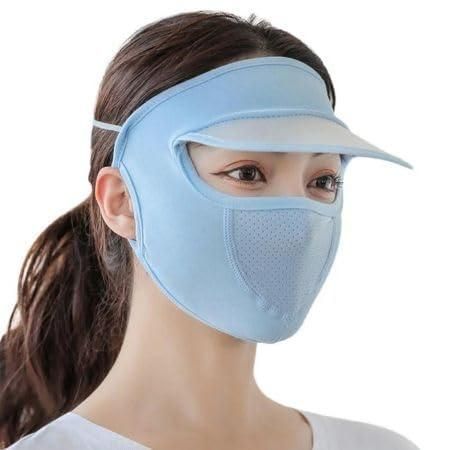 Unisex Outdoor Cycling Sunshade Cap with Face Mask