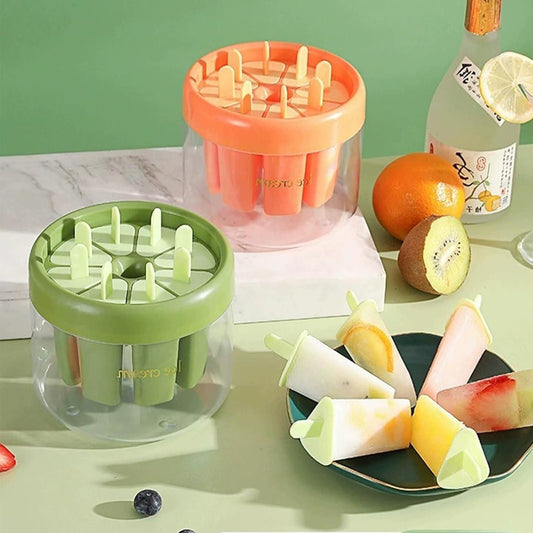 Reusable DIY 8 Pieces Ice Cream Pop Mold