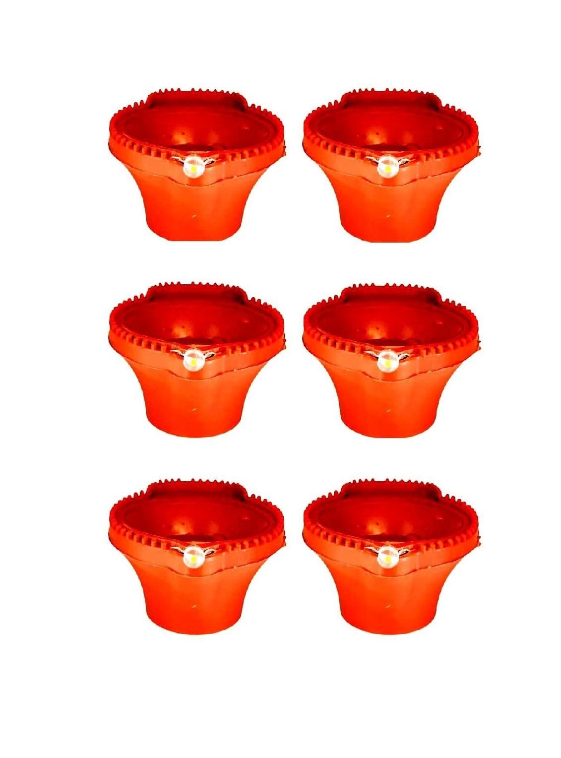 LED Light Water Sensor Diyas Plastic with Ambient Lights(Pack of 6/12/18/24)