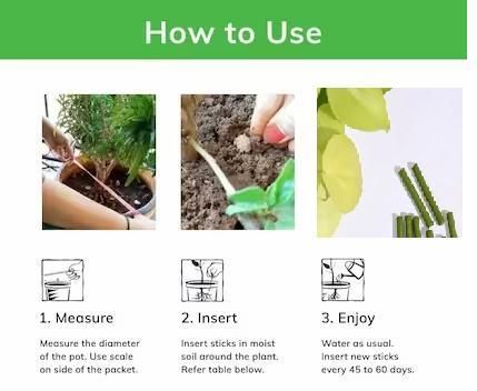 Plant Grow Fertilizer Sticks For Plants - 50 Stick (Pack of 2 & 4 available)