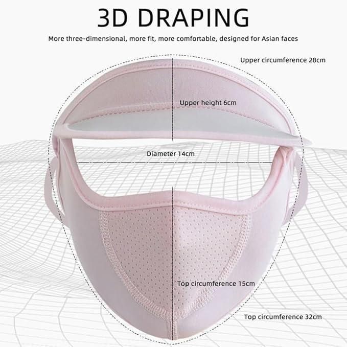 Unisex Outdoor Cycling Sunshade Cap with Face Mask