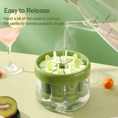 Reusable DIY 8 Pieces Ice Cream Pop Mold