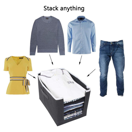 Closet Organizer Stackers-Foldable Shirts and Clothing Organizer(Pack of 4)